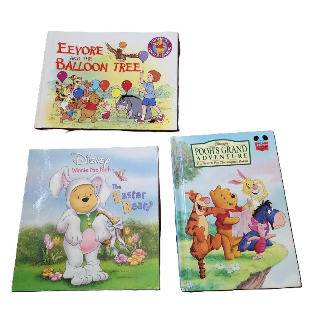 Winnie the Pooh Book Lot – Set of 3 – Little Kids Reading Bundle